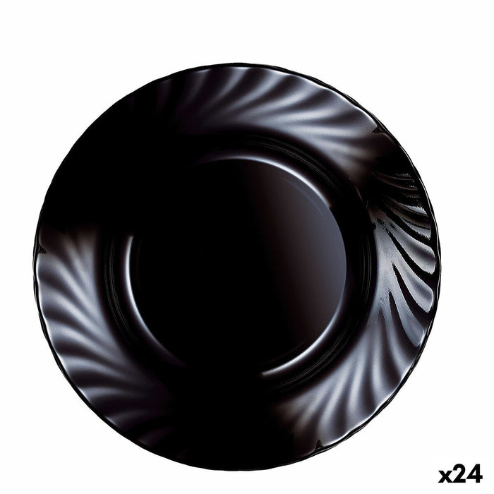 Plato Hondo Luminarc Trianon Cristal Negro (ø 22,5 cm) (24 Uds)