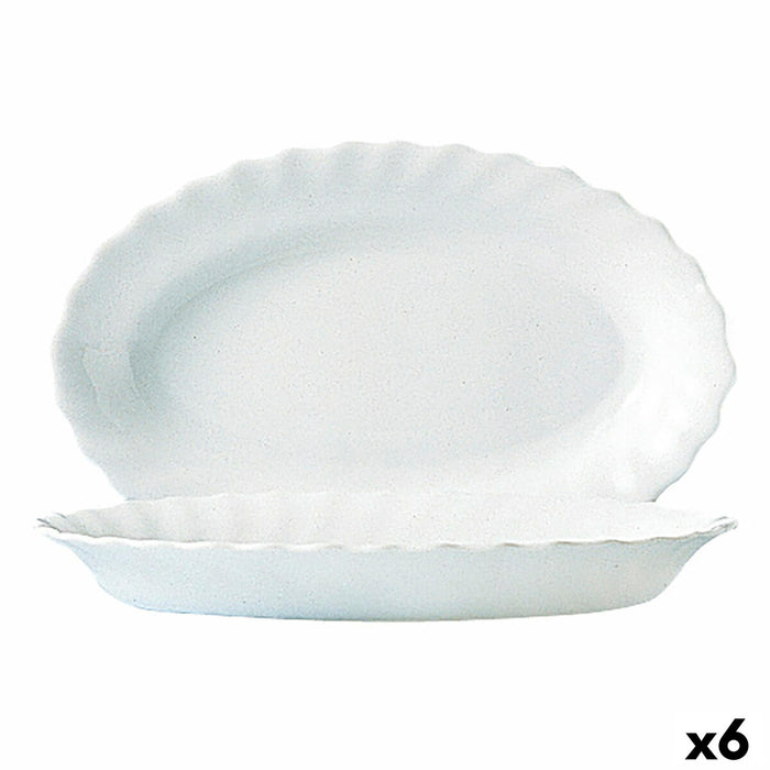 Teglia da Cucina Luminarc Trianon Bianco Vetro (Ø 35 cm) (6 Unità)