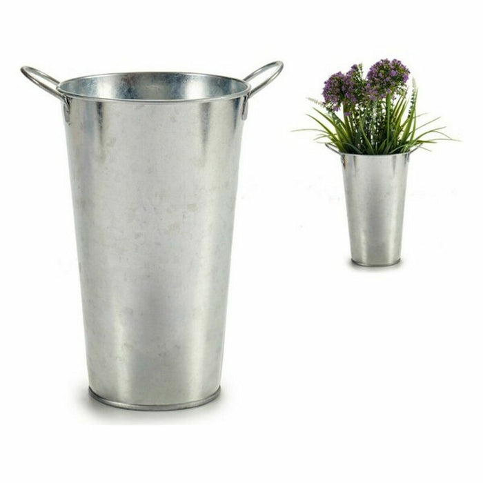 Vaso Con manici Argentato (15 x 23,5 x 20 cm) (24 Unità)
