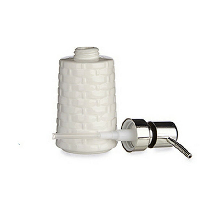 Dosificador Jabon Ceramica Blanco Plata 6 Unidades (150 ml)