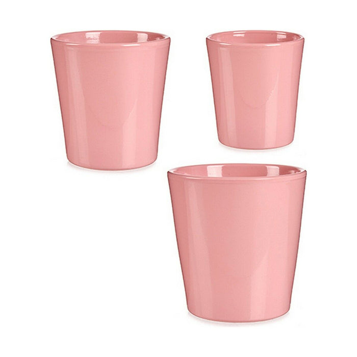 Conjunto de Vasos de Barro Rosa (6 Unidades)