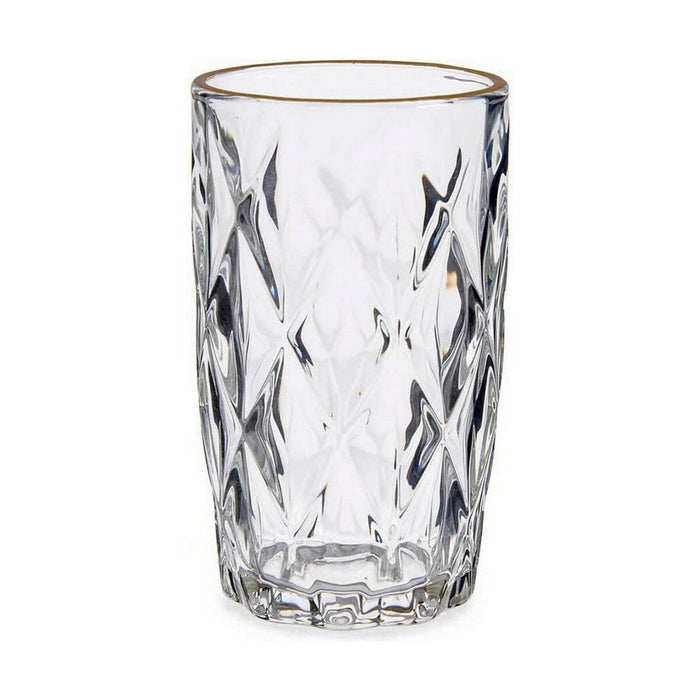 Bicchiere Dorato Trasparente Vetro 6 Unità (340 ml)