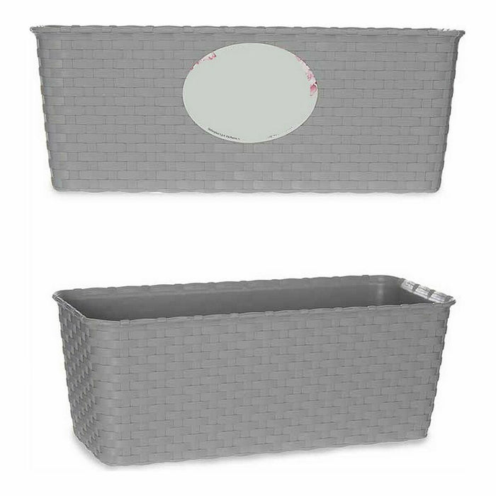 Pote Autoirrigável Stefanplast Plástico Cinza 13 x 11 x 29 cm (12 Unidades)