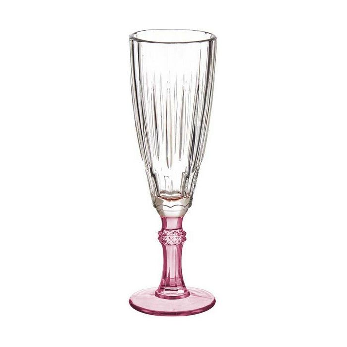 Taça de champanhe cristal rosa 6 unidades (170 ml)