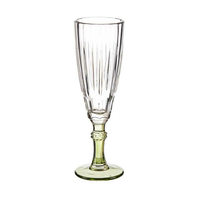 Copa de Champán Cristal Verde Exótico 6 Unidades (170 ml)