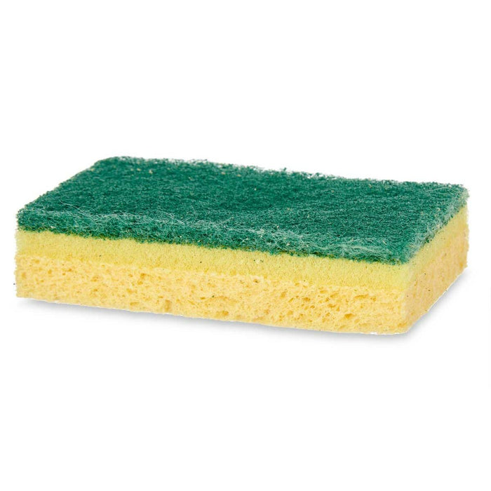Conjunto de Esponjas Fibra Abrasiva de Celulose Verde Amarela (10,5 X 6,7 X 2,5 cm) (26 Unidades)