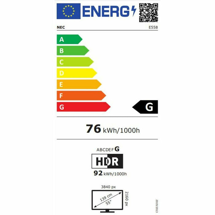 Televisione LCD NEC 60005054 4K Ultra HD 54,6" LED IPS D-LED LCD