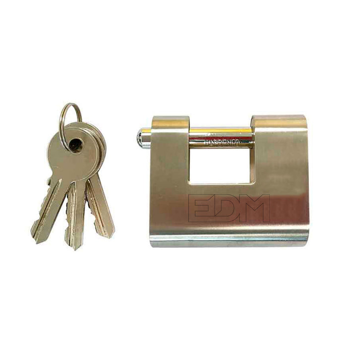 Cadeado com chave EDM Latão de segurança (6 x 5,3 x 2,55 cm)