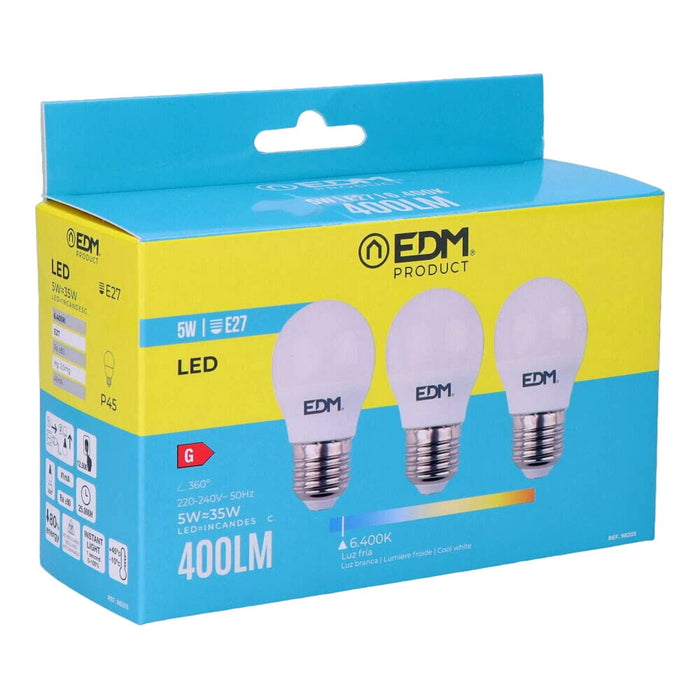 Bombilla LED EDM E27 5 WG 400 lm (6400K)