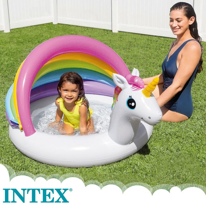 Piscina Gonfiabile per Bambini Intex Unicorno Tenda 45 L 102 x 69 x 127 cm (6 Unità)