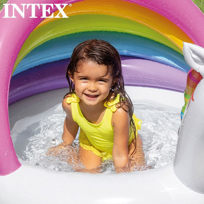 Piscina Gonfiabile per Bambini Intex Unicorno Tenda 45 L 102 x 69 x 127 cm (6 Unità)