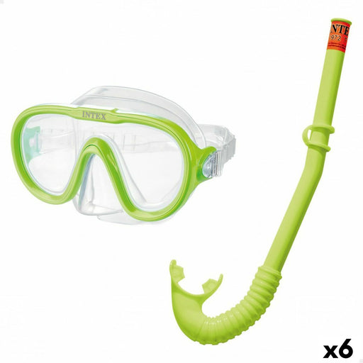 Occhialini da Snorkeling e Boccaglio Intex Adventurer Verde