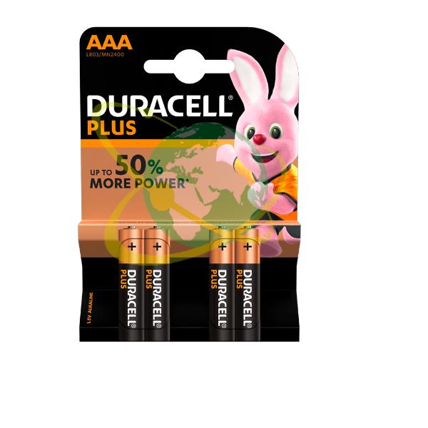 Baterias Plus100 Ministyle Aaa 2400mAh Pacote com 4 Duracell