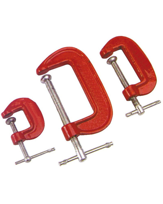 Utilia C-clamps série pacote de três em tamanhos mm. 25-50-75